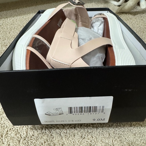 MIA Blush and Brown Strappy Sandals - Picture 3 of 3